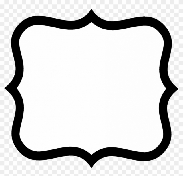 Free: Fancy Sign Cliparts - Black And White Border Shapes - nohat.cc
