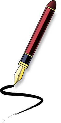 fancy pen cliparts