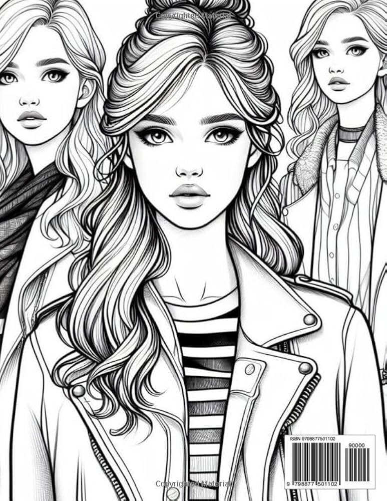 fashion coloring pages for girls