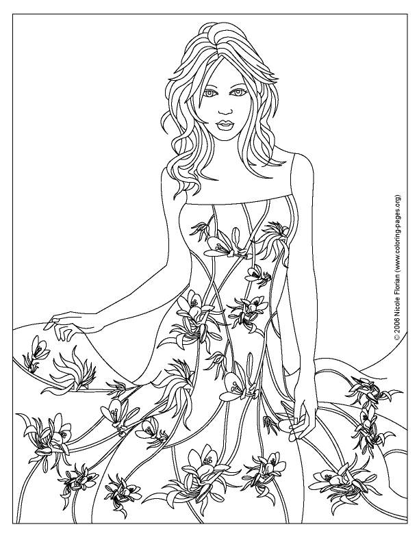 fashion coloring pages printable