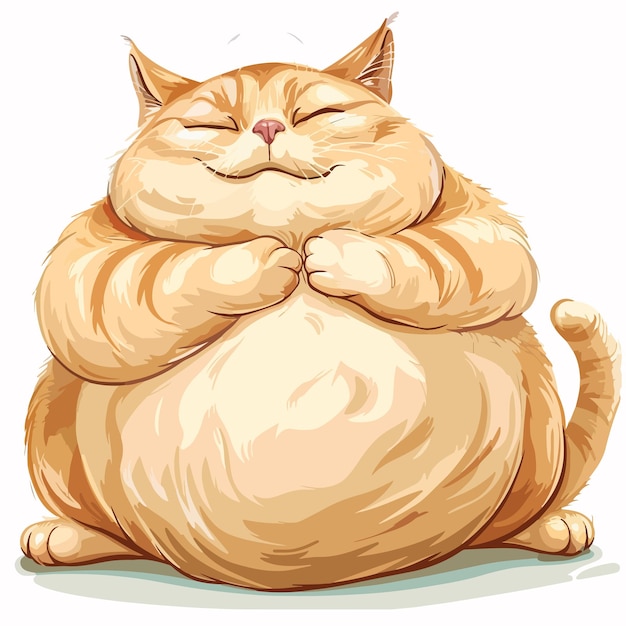 fat cat clipart 2024