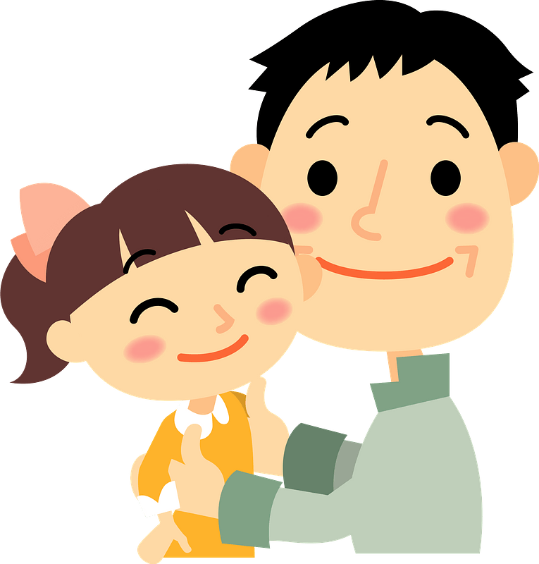 father and daughter clipart