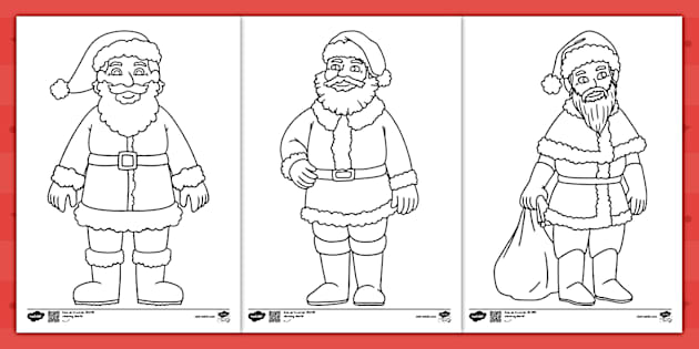 father christmas pictures to colour