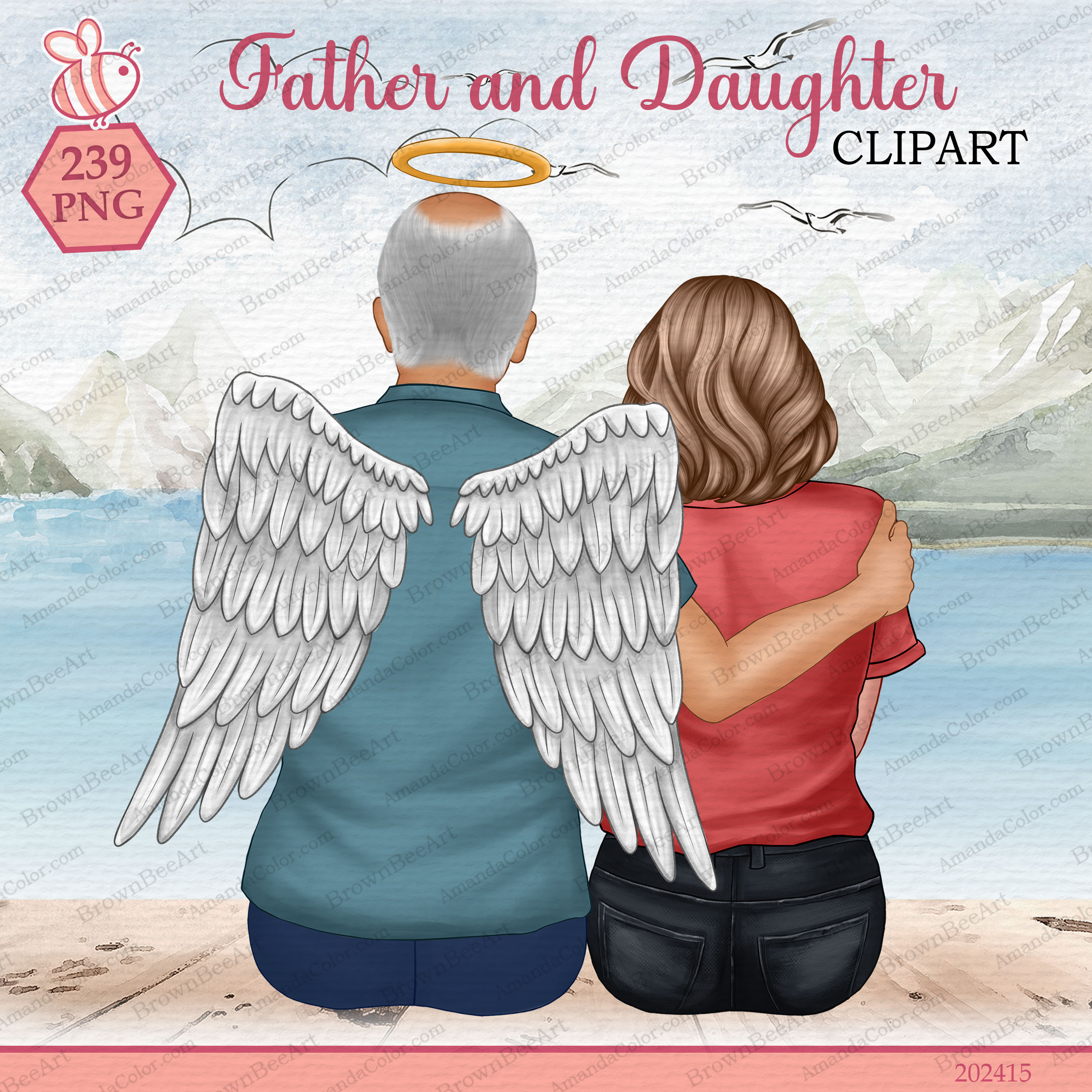 Father and daughter Clipart, Grandfather clipart, Sitting Family ...