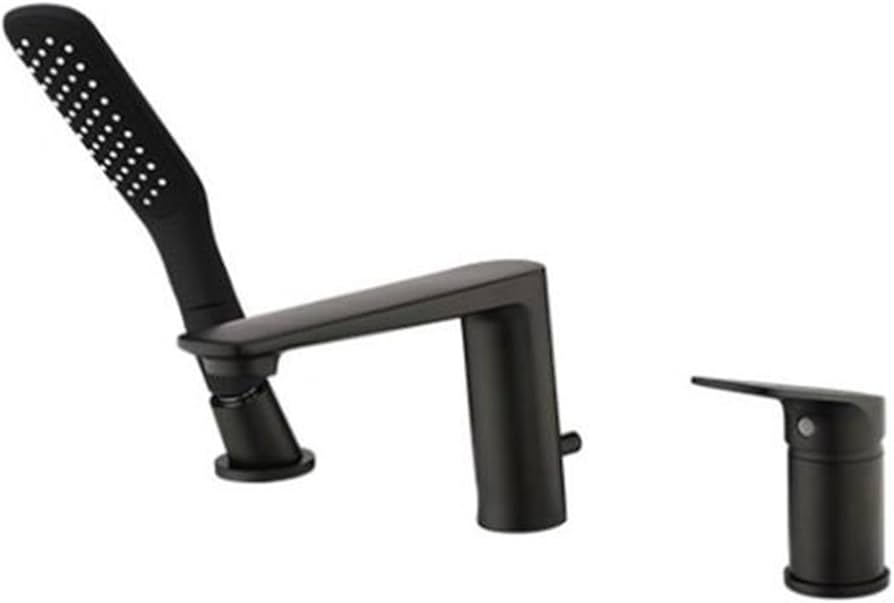 Bath Faucets With Shower, Bath Shower Mixer Faucet Brass 3 Hole Bath Mixer  Faucetss Multifunction Hot And Cold Water Bathroom Tub Faucet-Black (Color  ...
