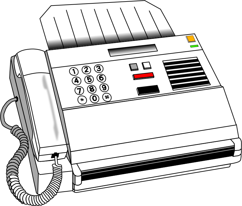fax machine cliparts