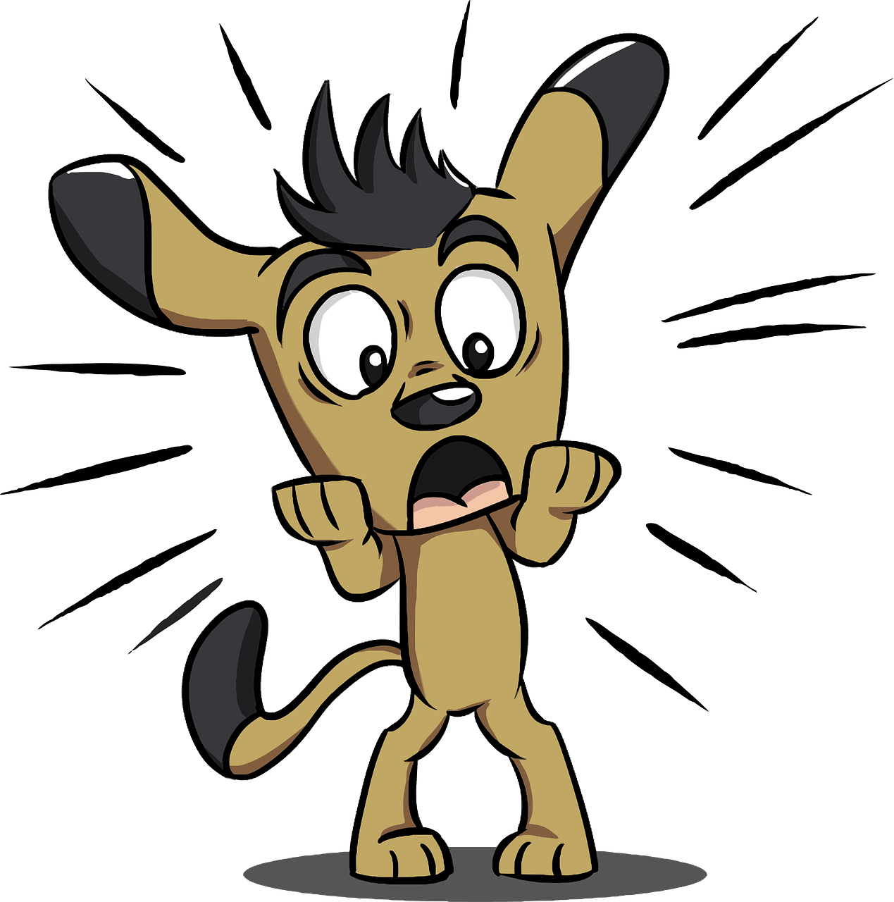 fearful dog cliparts