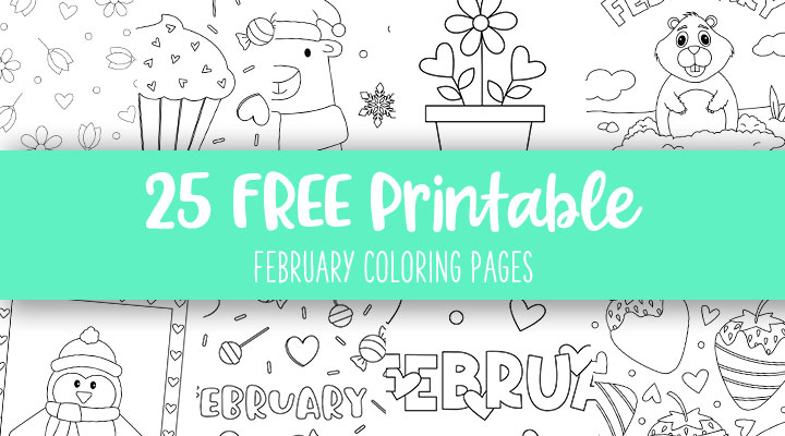 February Coloring Pages - 25 FREE Pages | Printabulls