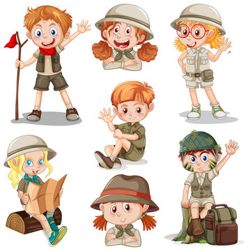 female camper cliparts