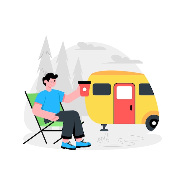 female camper cliparts