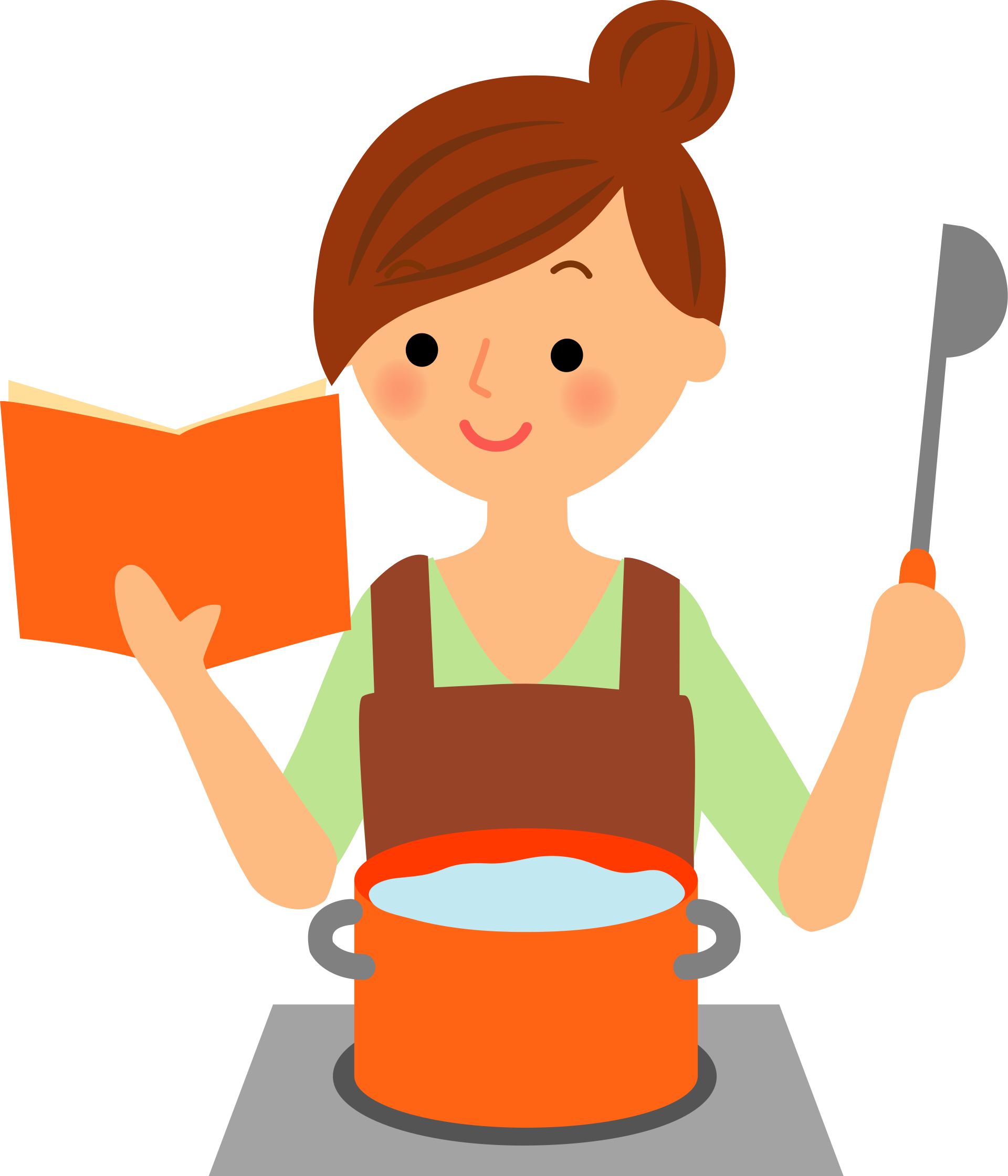female cooking cliparts