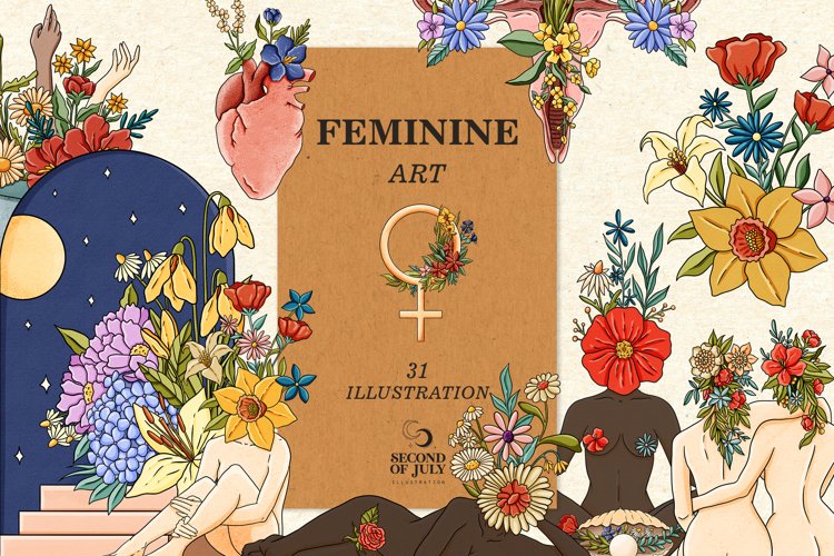 feminine cliparts