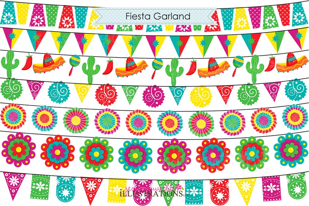 fiesta garland cliparts