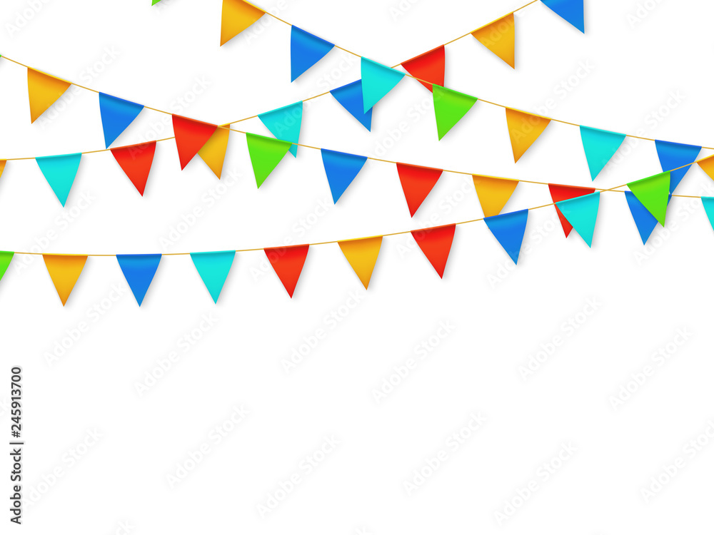 Pennant flag garland. Birthday party fiesta carnival decoration ...