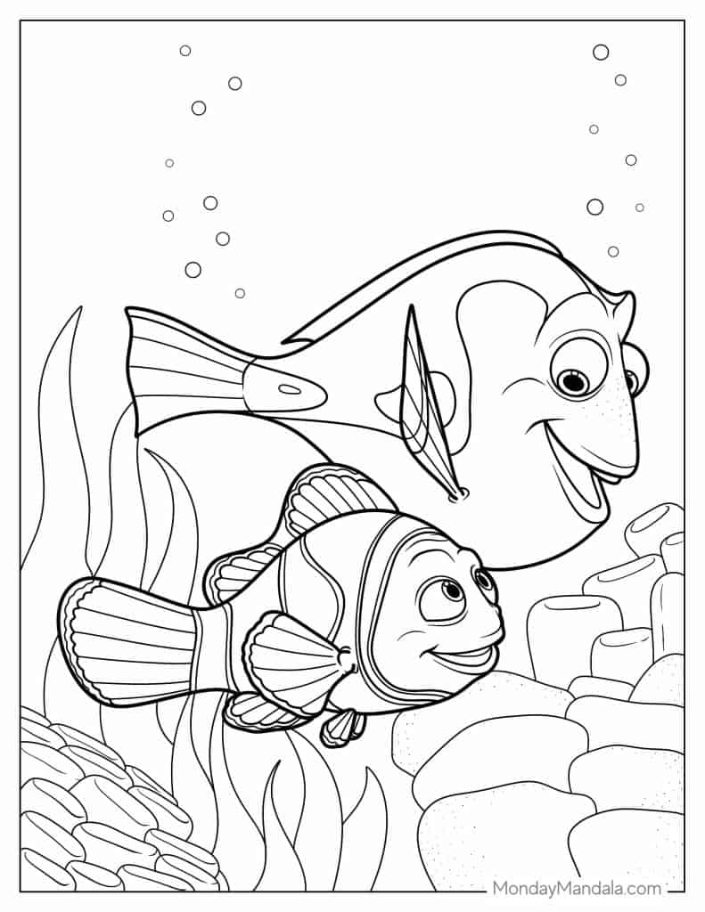 28 Finding Nemo Coloring Pages (Free PDF Printables)
