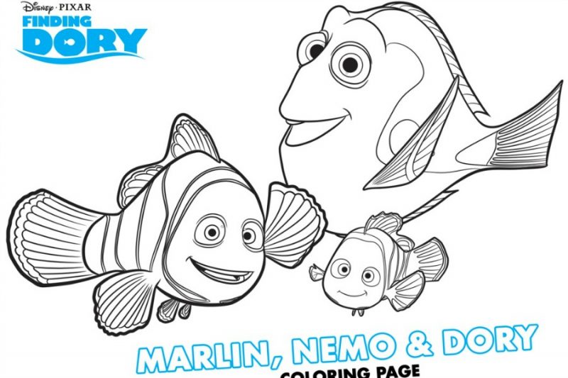 Finding Dory Coloring Pages and Activity Sheets