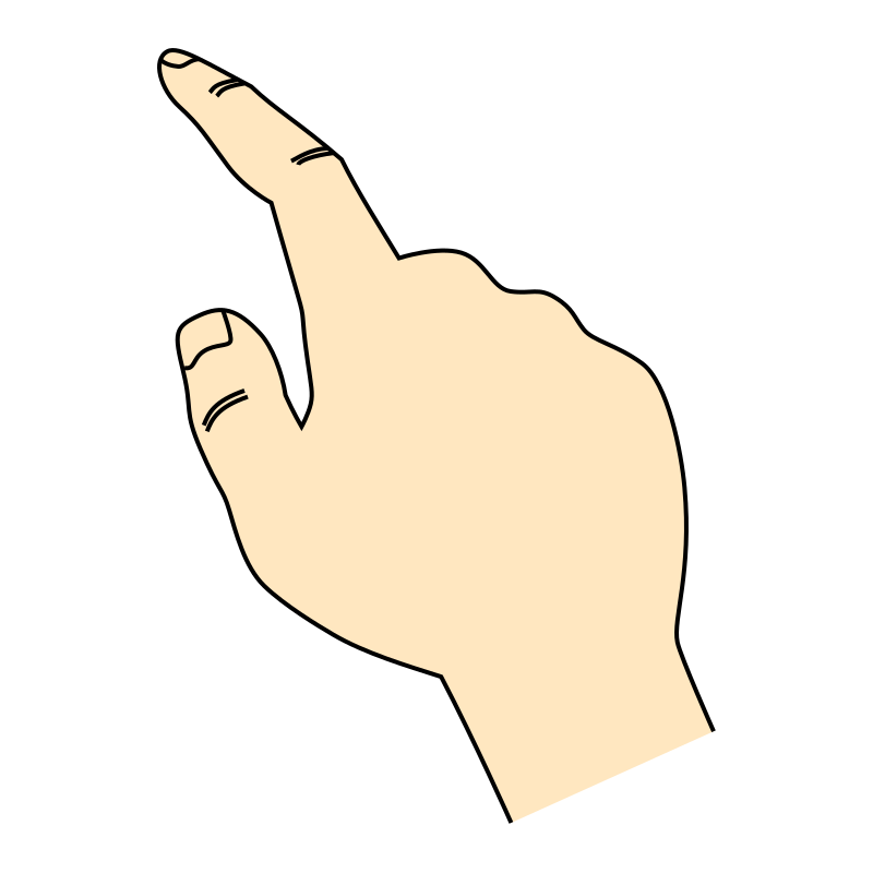 finger pointing clipart