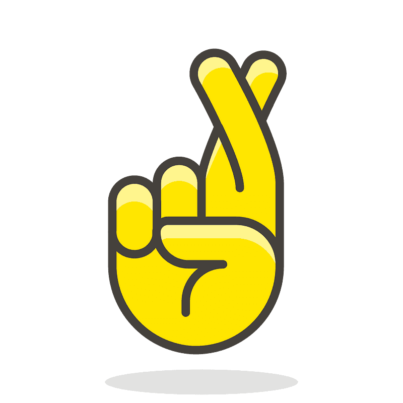 fingers crossed clipart