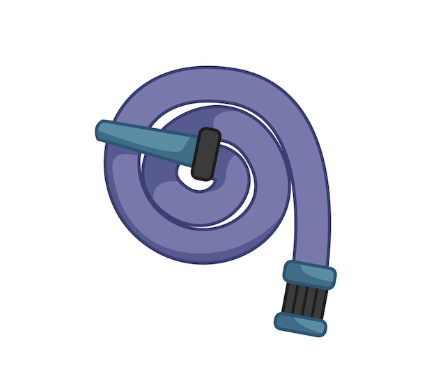 Premium Vector | Cartoon hose of a firefighter for extinguishing a ...