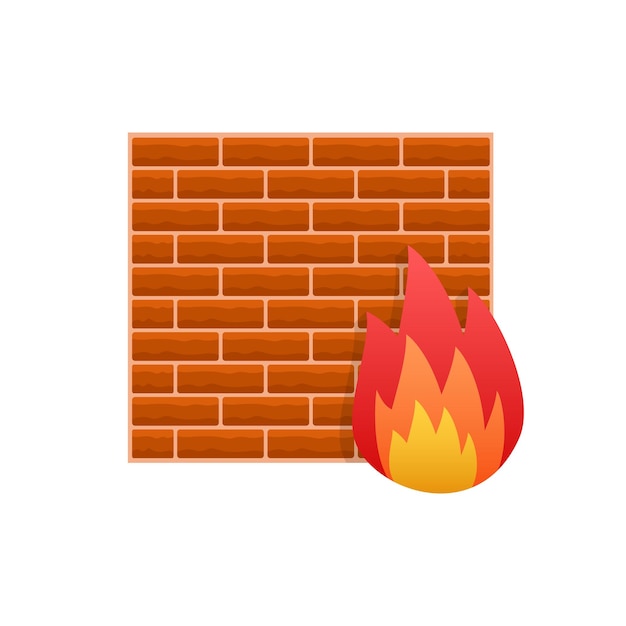 Firewall-Symbol Internetsicherheit Vektor Stock Illustration ...