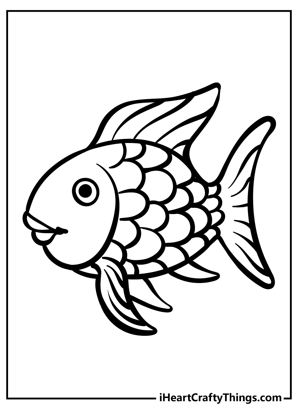 fish coloring page preschool