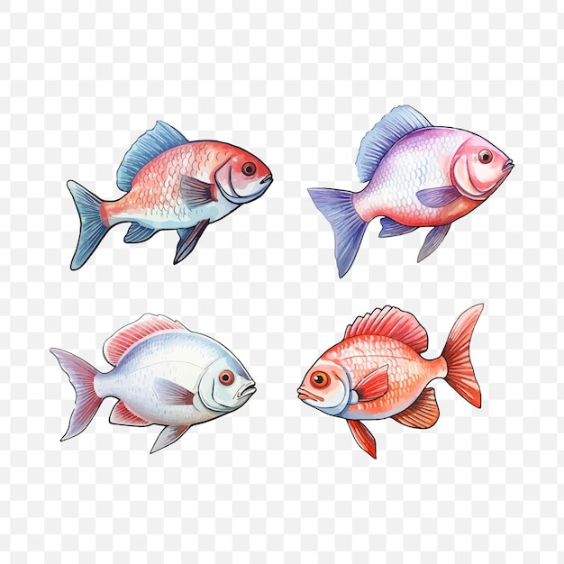 Fish transparency vector graphic element | Premium AI-generated vector