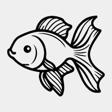 fish images black and white