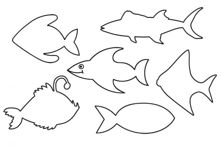 Free Printable Fish Outline Pages | Fish Templates - One Little ...