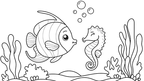 fish pictures to print and color