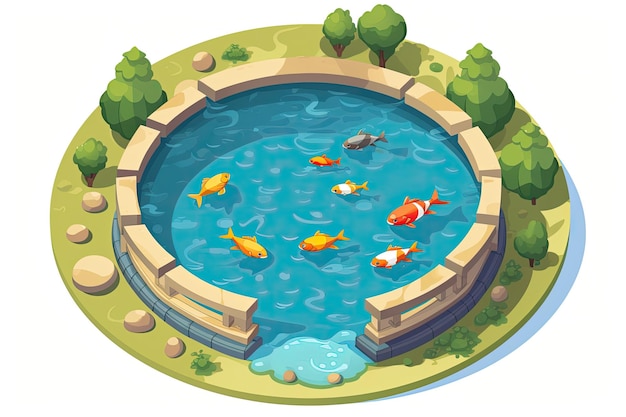 fish pond cliparts 2024