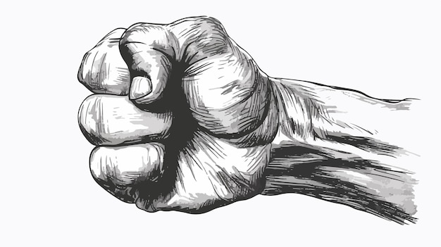 Hand Drawn Fist Vector Illustration | Premium AI-generated vector