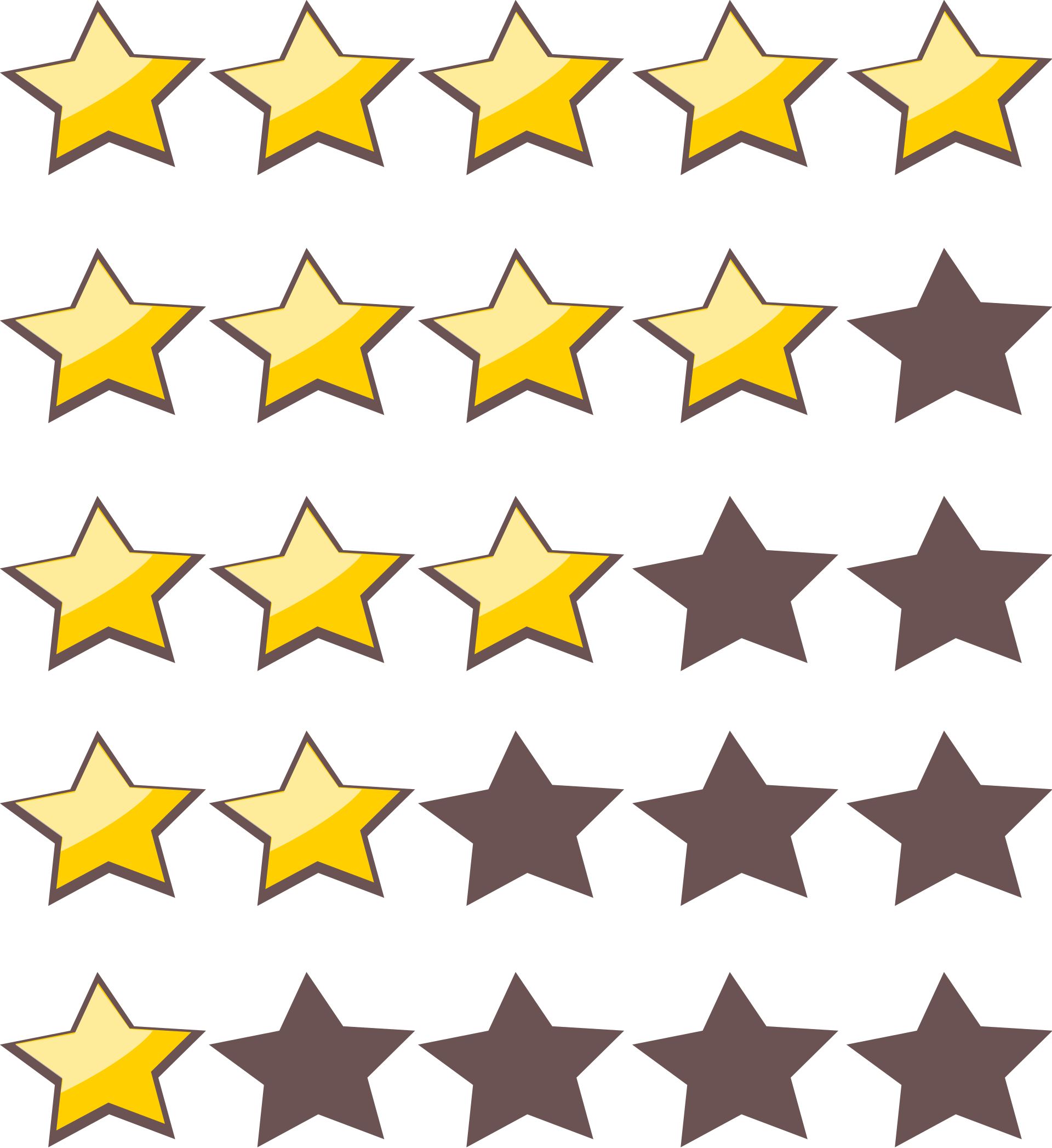 five star cliparts