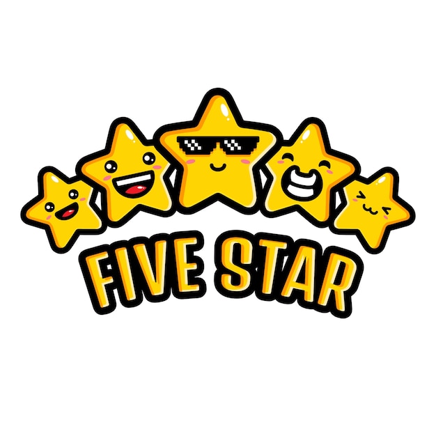 five star cliparts