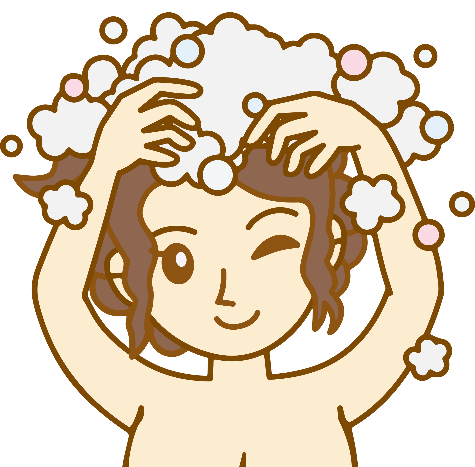 Woman Washing Hair - Fix Remix - Openclipart