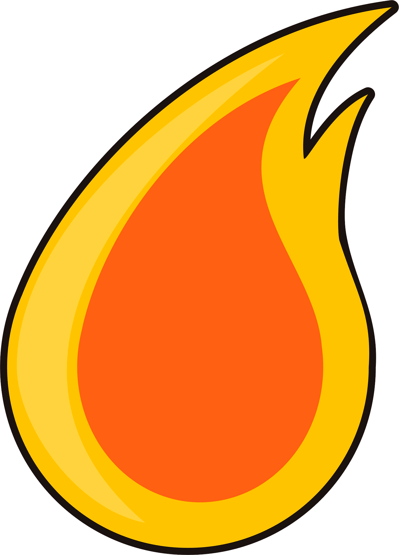 Cartoon flame - Free vector clipart images on clipart library.com