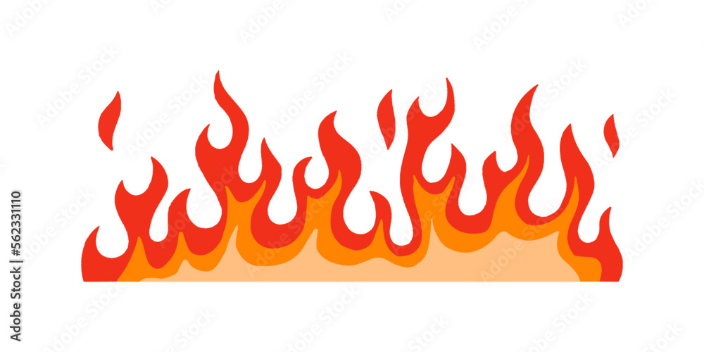 Stock-Vektorgrafik „fire and flames in cartoon illustration for ...