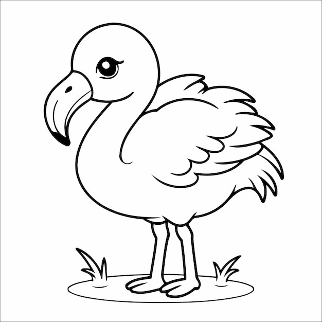 flamingo coloring page