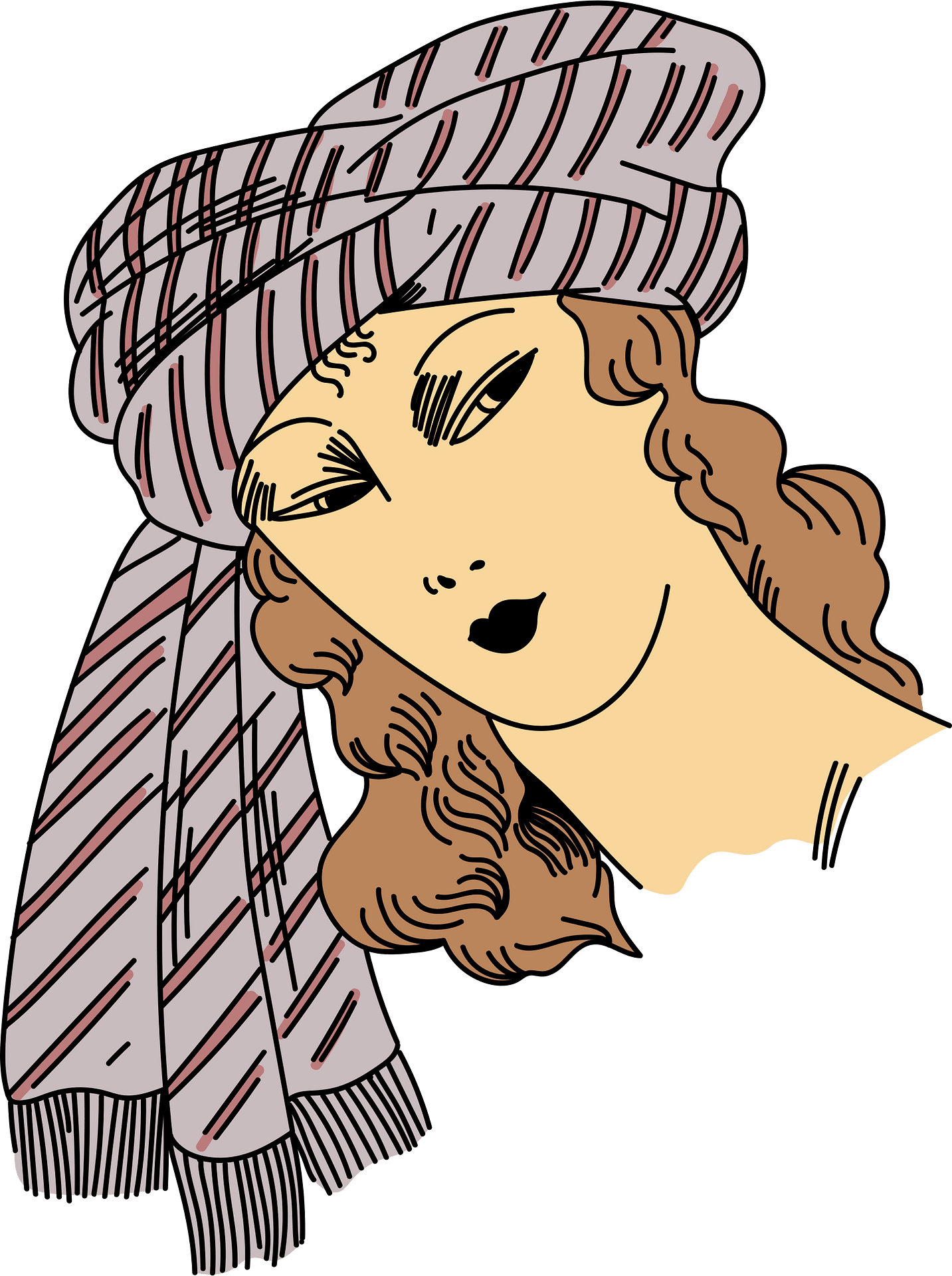 Persian Turban with fringed side-flap gracefully draped - Free ...