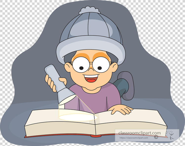 flashlight reading cliparts