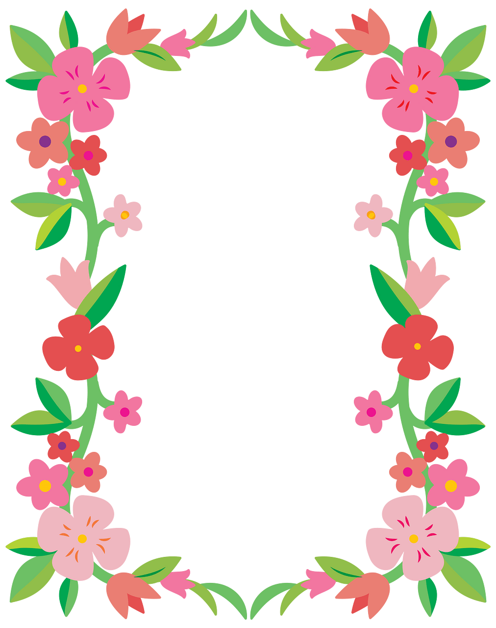 Floral border - Free vector clipart images on clipart library.com
