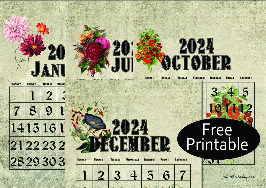 floral cliparts vintage 2024
