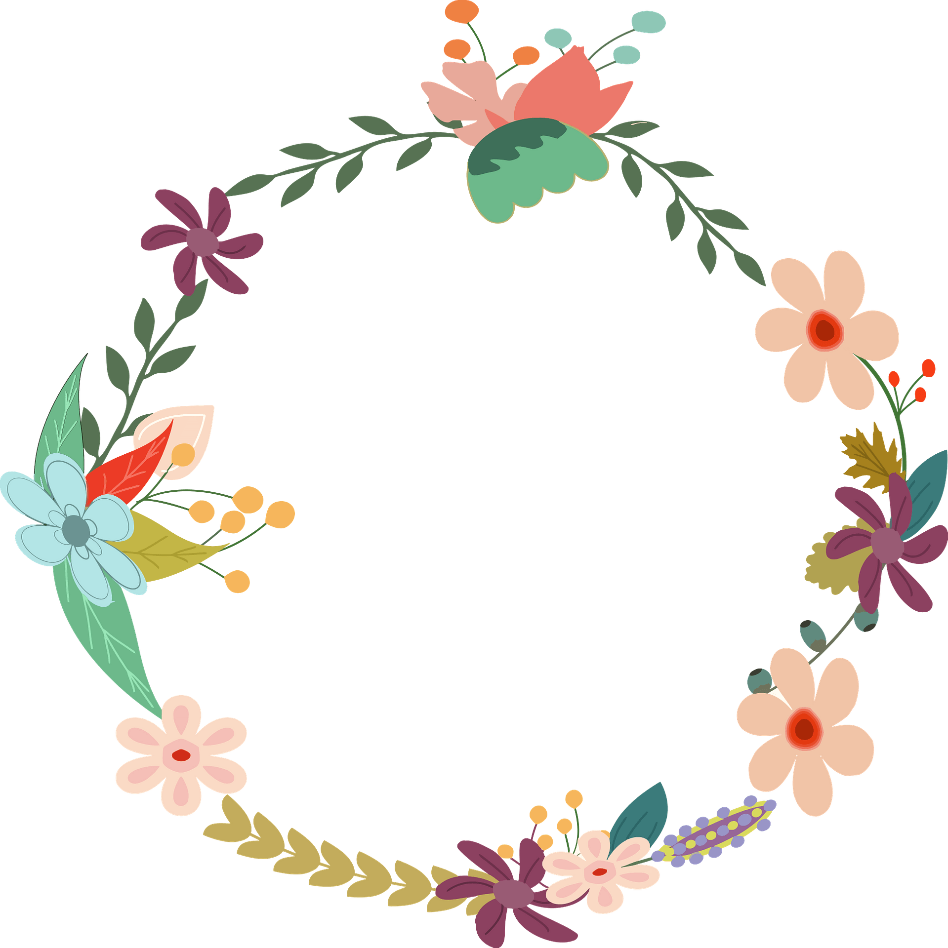 floral cliparts vintage