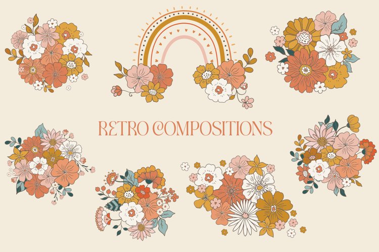 floral cliparts vintage