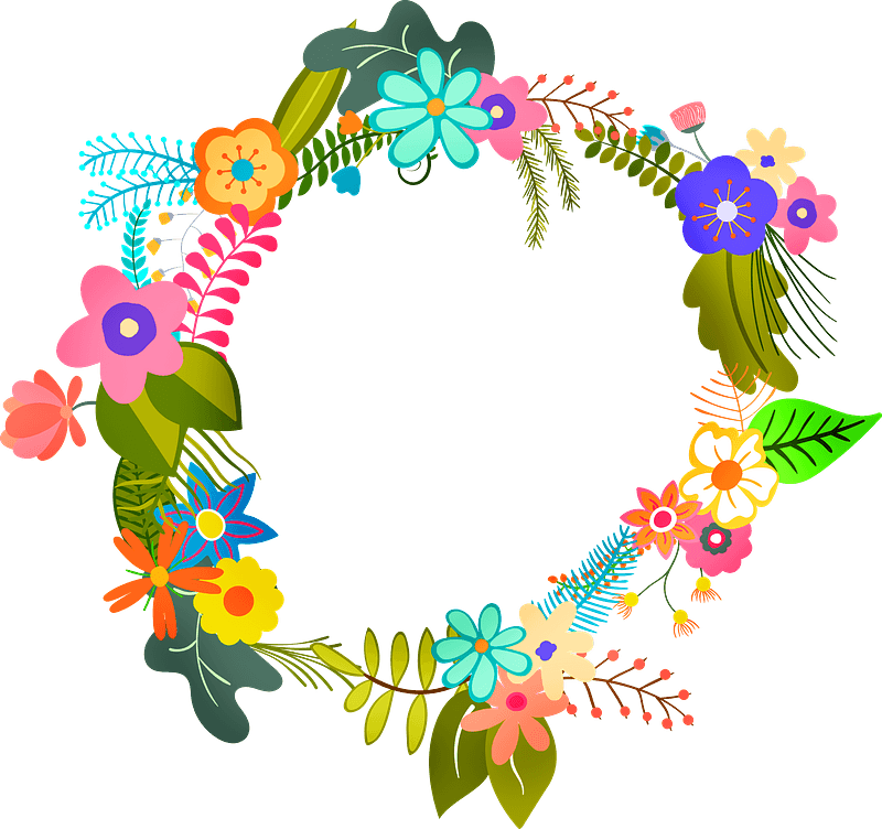 floral wreath clipart