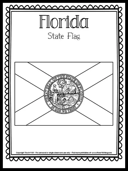 florida state flag coloring page