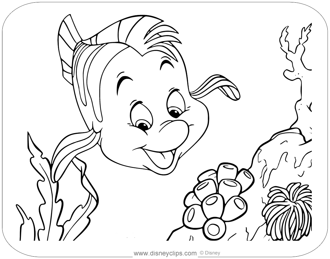 flounder coloring page
