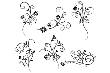 flourish swirls cliparts