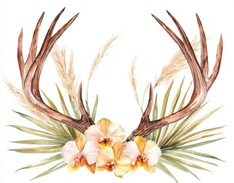 flower antler cliparts 2024