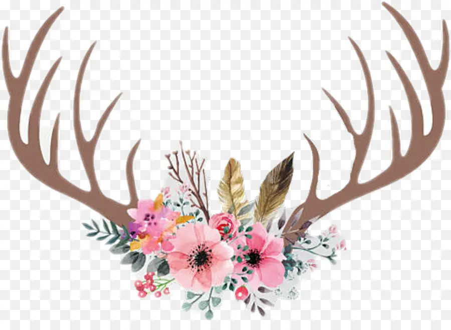 flower antler cliparts 2024