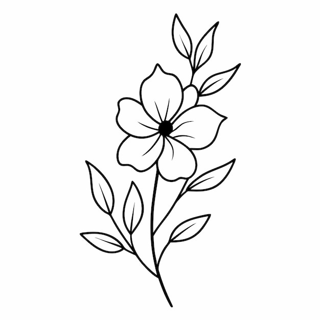 flower clipart outline